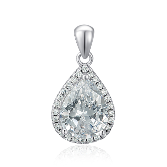 Срібна підвіска з фіанітами. Артикул SZDP01736-P/12/1