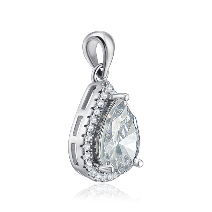Срібна підвіска з фіанітами. Артикул SZDP01736-P/12/1