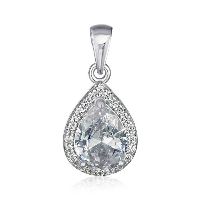 Срібна підвіска з фіанітами. Артикул SZDP01739-P/12/1