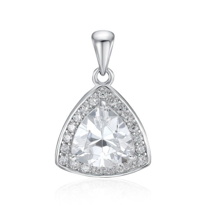 Срібна підвіска з фіанітами. Артикул SZDP01741-P/12/1