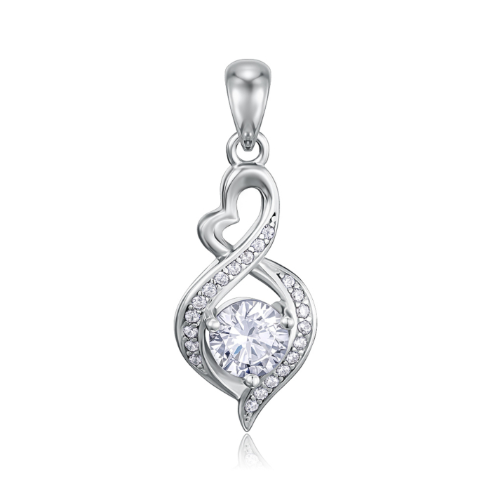 Срібна підвіска з фіанітами. Артикул SZDP01745-P/12/1