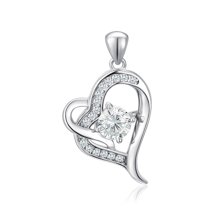 Срібна підвіска з фіанітами. Артикул SZDP01747-P/12/1