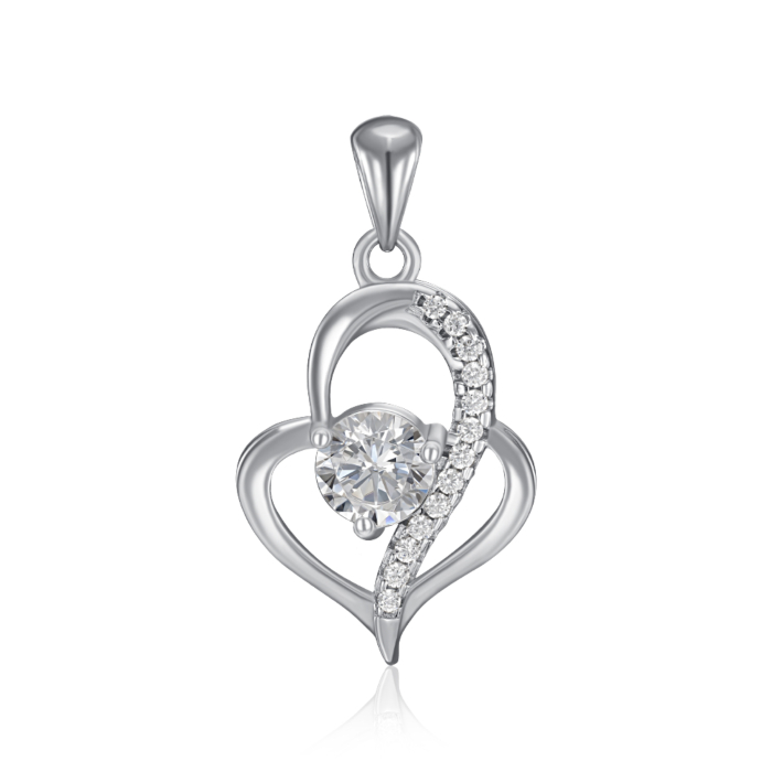 Срібна підвіска з фіанітами. Артикул SZDP01752-P/12/1