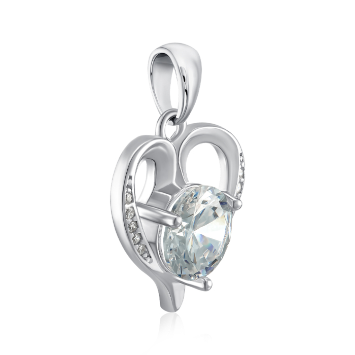 Срібна підвіска з фіанітами. Артикул SZDP01754-P/12/1