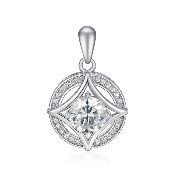 Срібна підвіска з фіанітами. Артикул SZDP01761-P/12/1