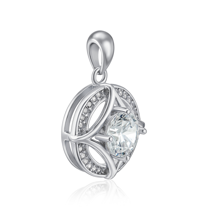 Срібна підвіска з фіанітами. Артикул SZDP01761-P/12/1