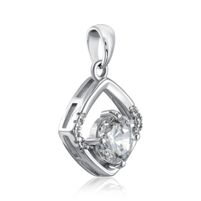 Срібна підвіска з фіанітами. Артикул SZDP01766-P/12/1