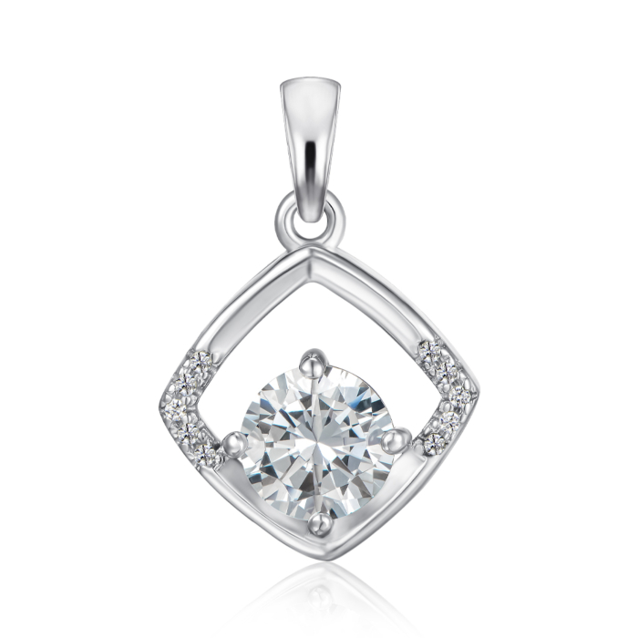 Срібна підвіска з фіанітами. Артикул SZDP01766-P/12/1