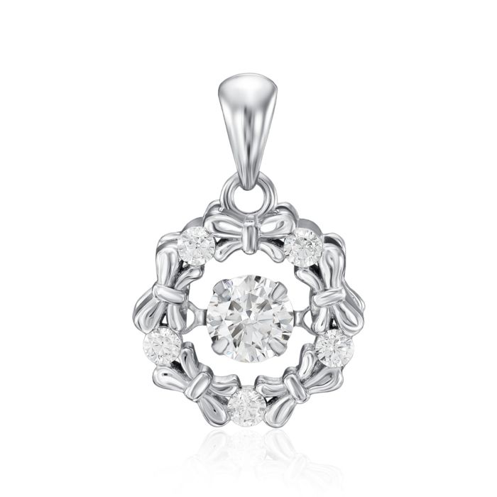 Срібна підвіска з фіанітами. Артикул SZDP01768-P/12/1