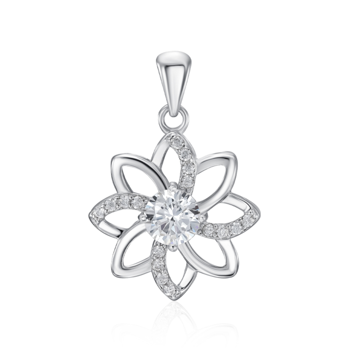 Срібна підвіска з фіанітами. Артикул SZDP01775-P/12/1