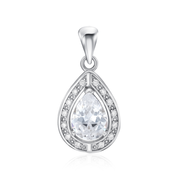 Срібна підвіска з фіанітами. Артикул SZDP01782-P/12/1