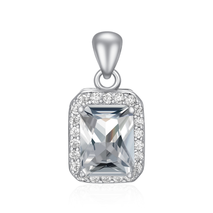 Срібна підвіска з фіанітами. Артикул SZDP01787-P/12/1