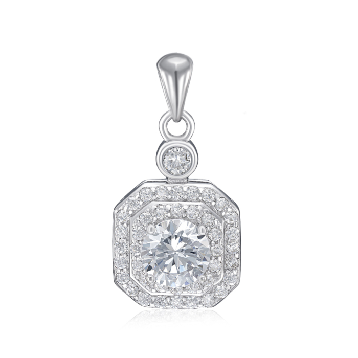 Срібна підвіска з фіанітами. Артикул SZDP01788-P/12/1