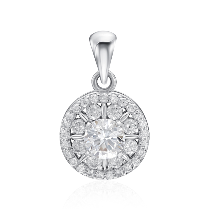 Срібна підвіска з фіанітами. Артикул SZDP01791-P/12/1