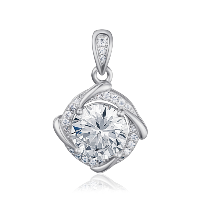 Срібна підвіска з фіанітами. Артикул SZDP01792-P/12/1