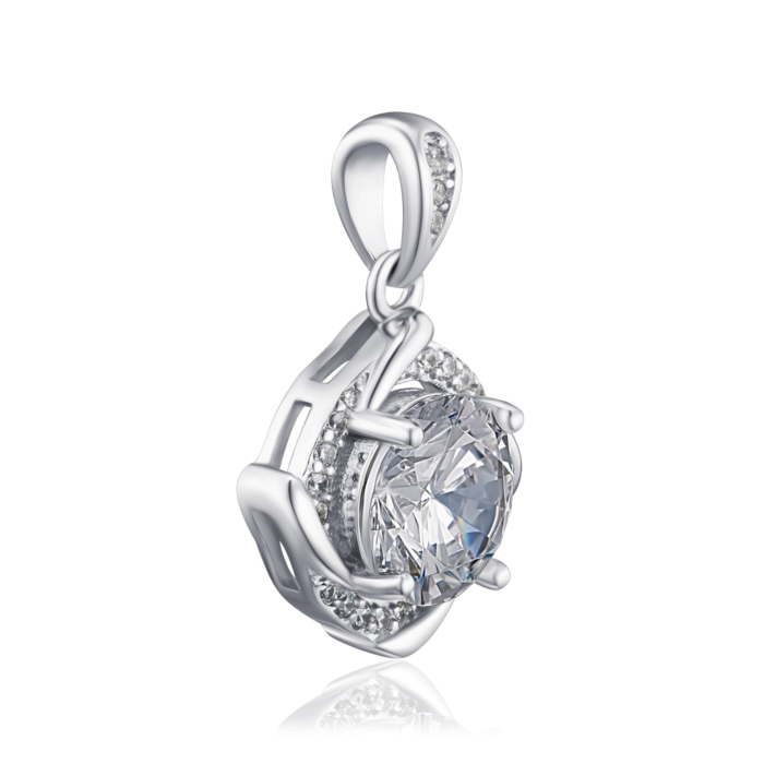 Срібна підвіска з фіанітами. Артикул SZDP01792-P/12/1
