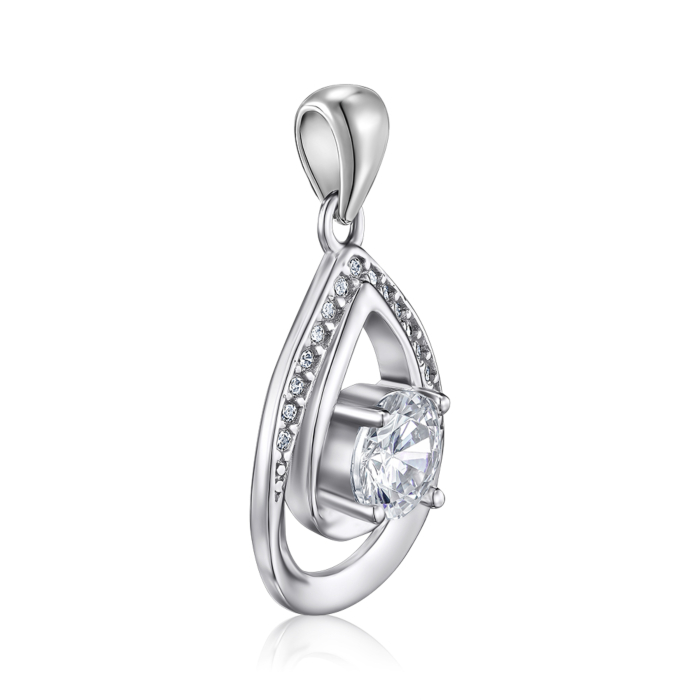 Срібна підвіска з фіанітами. Артикул SZDP01796-P/12/1