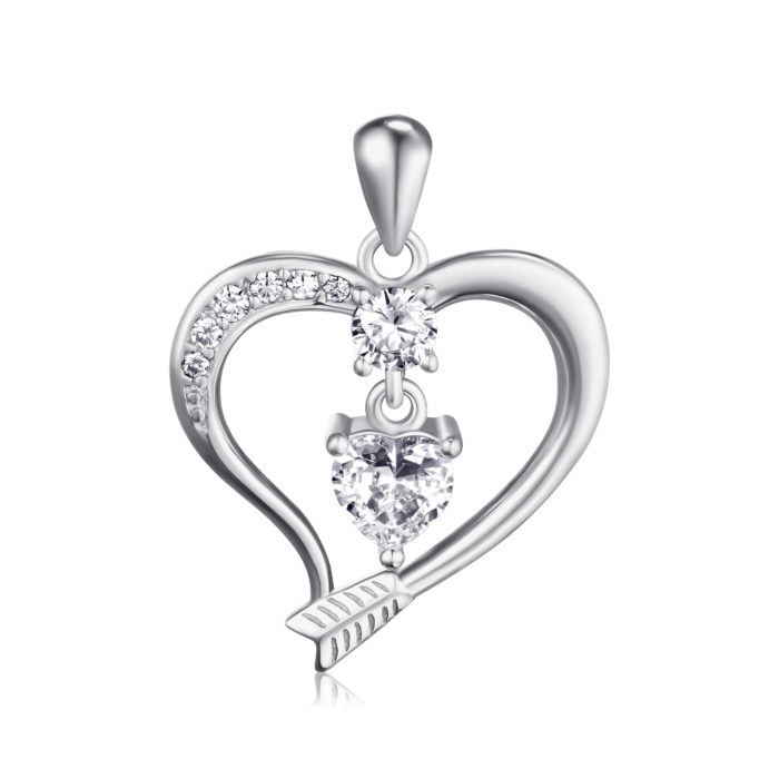 Срібна підвіска з фіанітами. Артикул SZDP01797-P/12/1