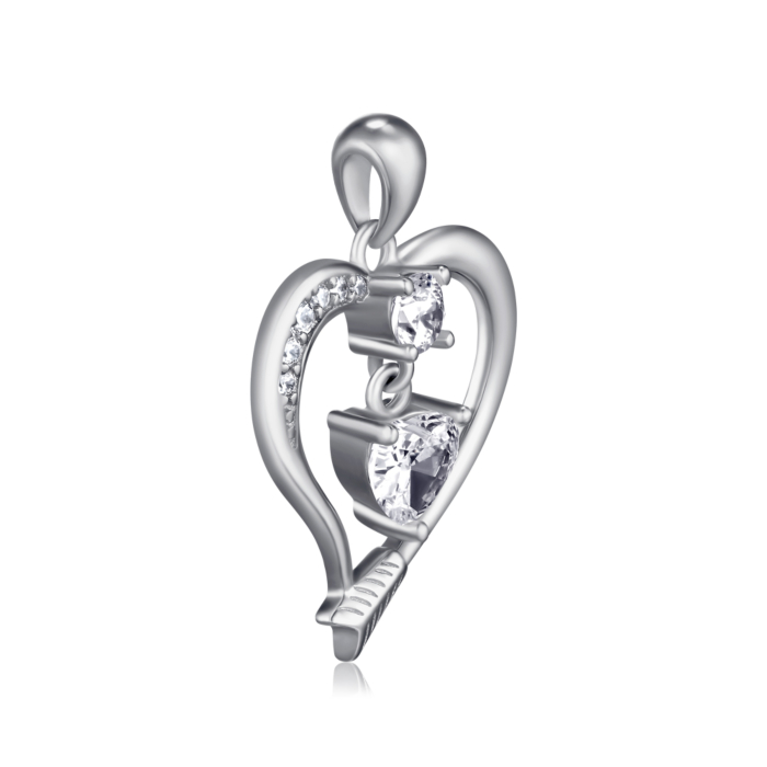 Срібна підвіска з фіанітами. Артикул SZDP01797-P/12/1
