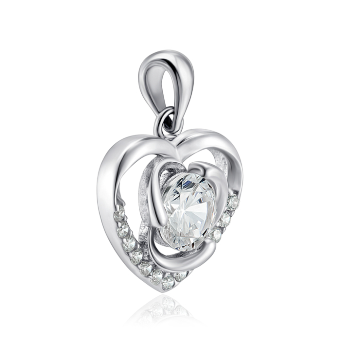 Срібна підвіска з фіанітами. Артикул SZDP01799-P/12/1