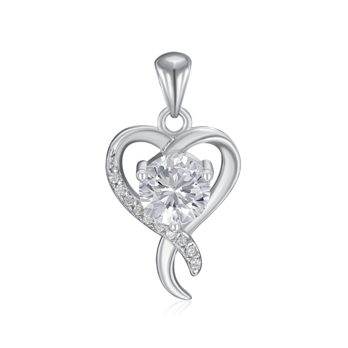 Срібна підвіска з фіанітами. Артикул SZDP01801-P/12/1