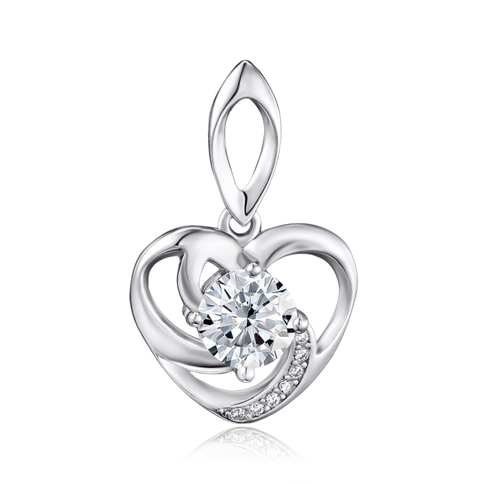 Срібна підвіска з фіанітами. Артикул SZDP01802-P/12/1