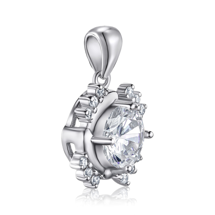 Срібна підвіска з фіанітами. Артикул SZDP01805-P/12/1