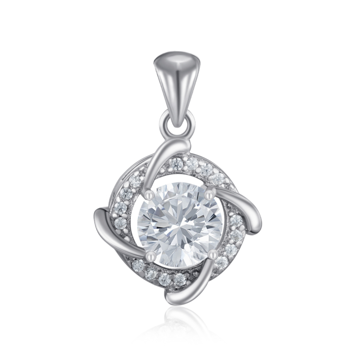 Срібна підвіска з фіанітами. Артикул SZDP01806-P/12/1