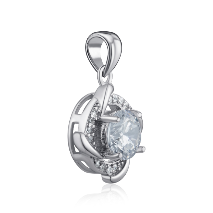 Срібна підвіска з фіанітами. Артикул SZDP01806-P/12/1