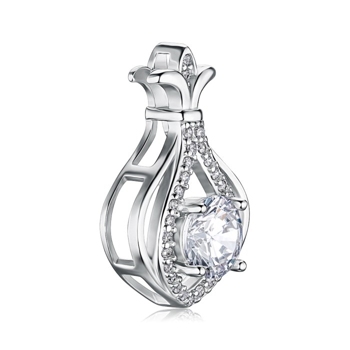 Срібна підвіска з фіанітами SZDP01819-P/12/1