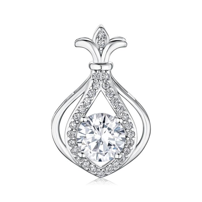 Срібна підвіска з фіанітами SZDP01819-P/12/1