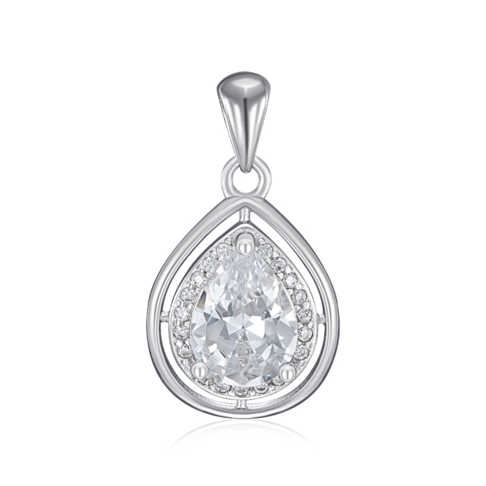 Срібна підвіска з фіанітами. Артикул SZDP01829-P/12/1