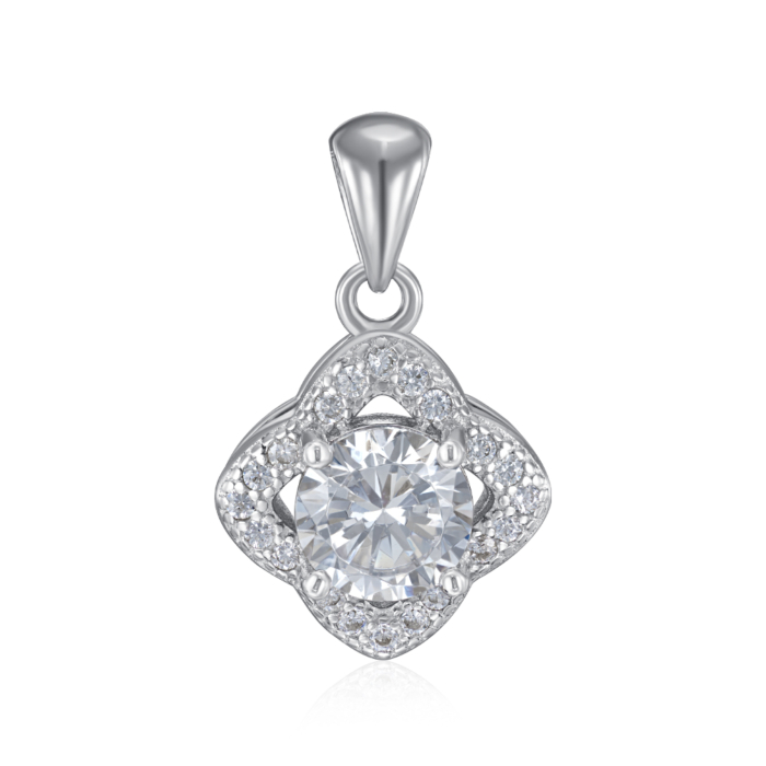 Срібна підвіска з фіанітами. Артикул SZDP01831-P/12/1