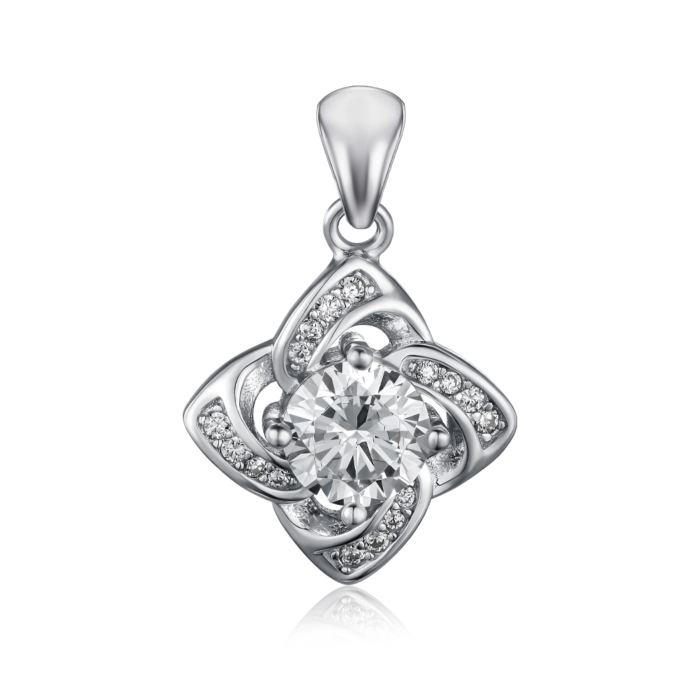 Срібна підвіска з фіанітами. Артикул SZDP01836-P/12/1