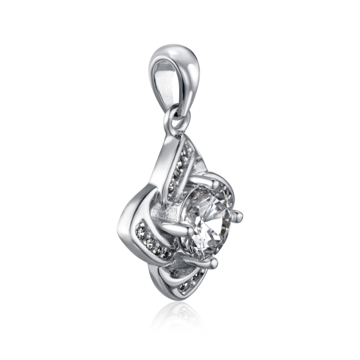 Срібна підвіска з фіанітами. Артикул SZDP01836-P/12/1