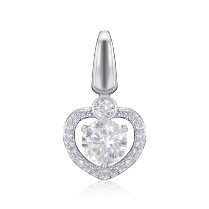 Срібна підвіска з фіанітами. Артикул SZDP01837-P/12/1