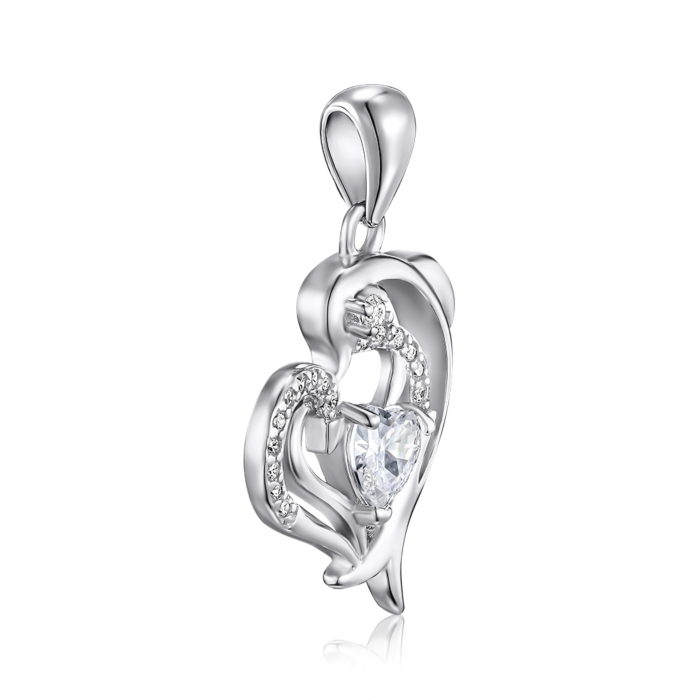 Срібна підвіска з фіанітами. Артикул SZDP01853-P/12/1