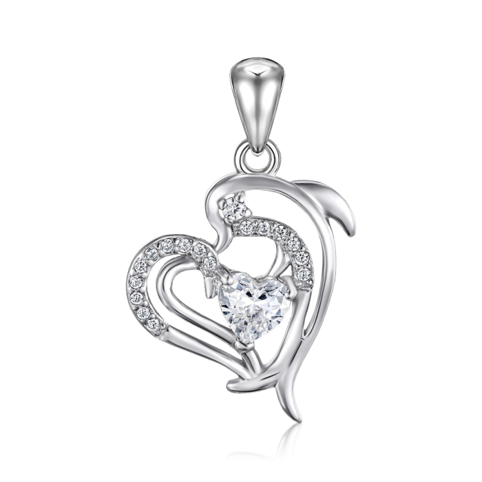 Срібна підвіска з фіанітами. Артикул SZDP01853-P/12/1