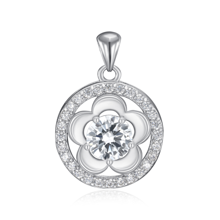 Срібна підвіска з фіанітами. Артикул SZDP01860-P/12/1
