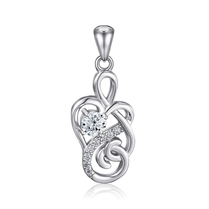 Срібна підвіска з фіанітами. Артикул SZDP01862-P/12/1
