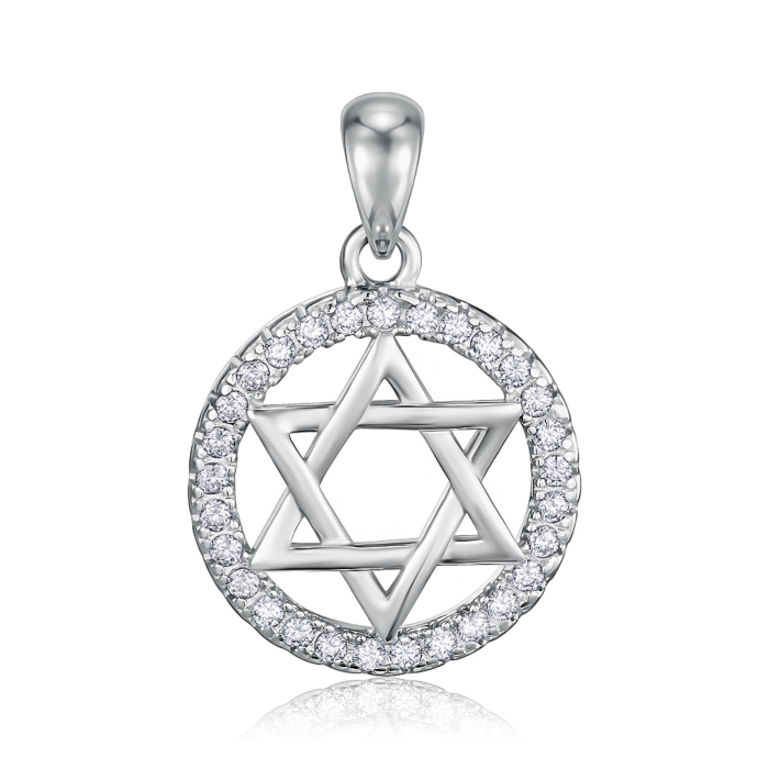 Срібна підвіска з фіанітами. Артикул SZDP02296-P/12/1