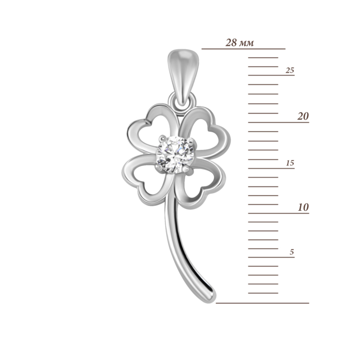 Серебряная подвеска с фианитами. Артикул UG5SZDP03681