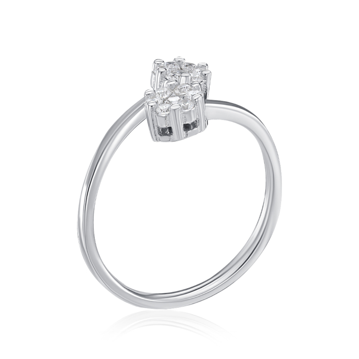 Срібна каблучка з фіанітами. Артикул SZDR10286-R/12/1