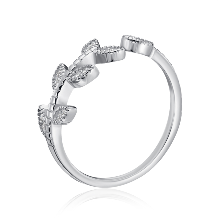 Срібна каблучка з фіанітами. Артикул SZDR10320-R/12/1