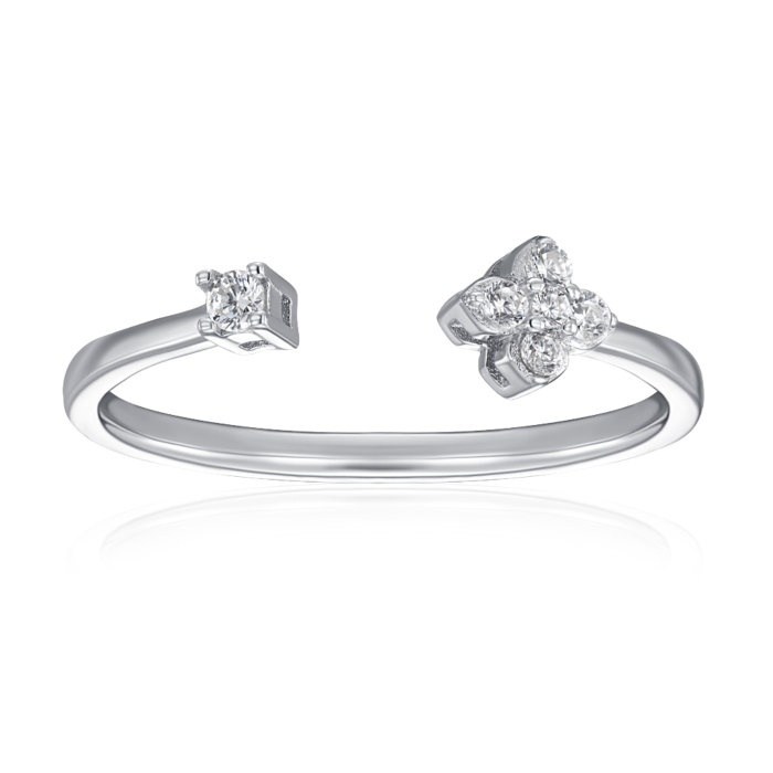 Серебряное кольцо с фианитами. Артикул SZDR-10331-R/12/1