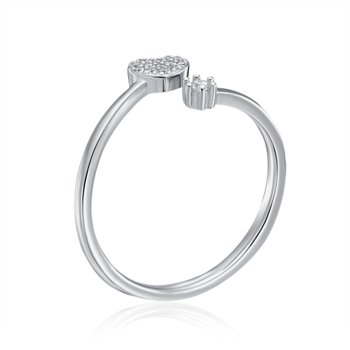 Срібна каблучка з фіанітами. Артикул SZDR10335-R/12/1