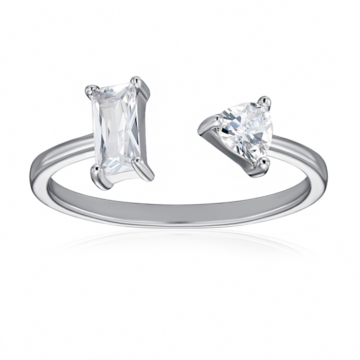 Серебряное кольцо с фианитами. Артикул SZDR10357-R/12/1