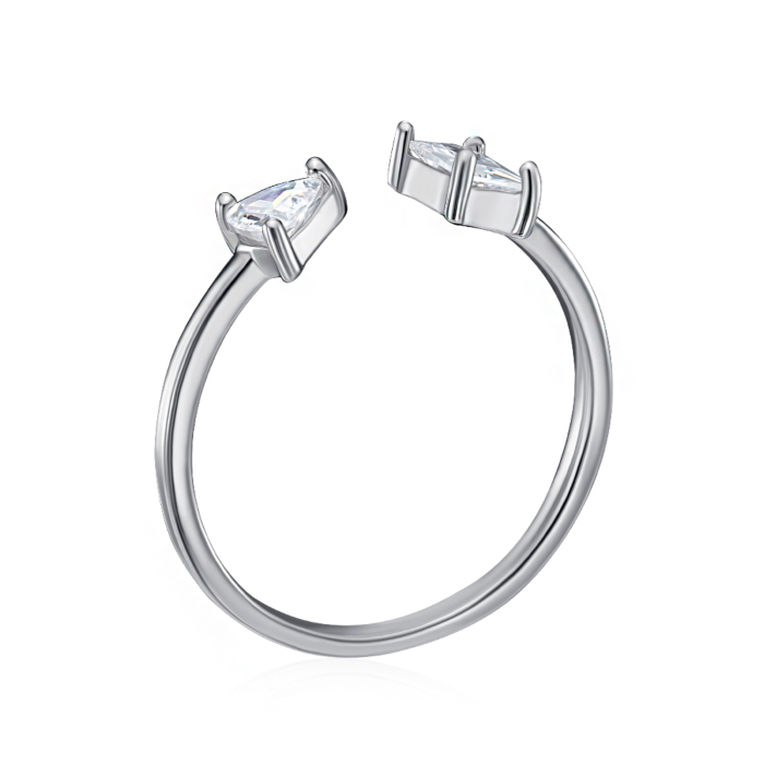 Серебряное кольцо с фианитами. Артикул SZDR10357-R/12/1