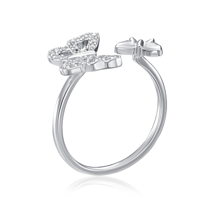 Серебряное кольцо с фианитами. Артикул SZDR10372-R/12/1