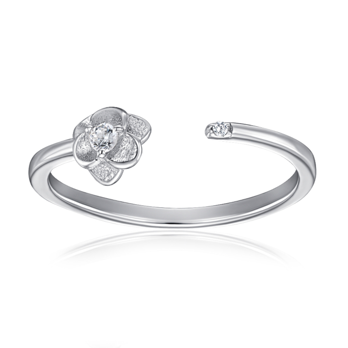 Срібна каблучка з фіанітами. Артикул SZDR10384-R/12/1